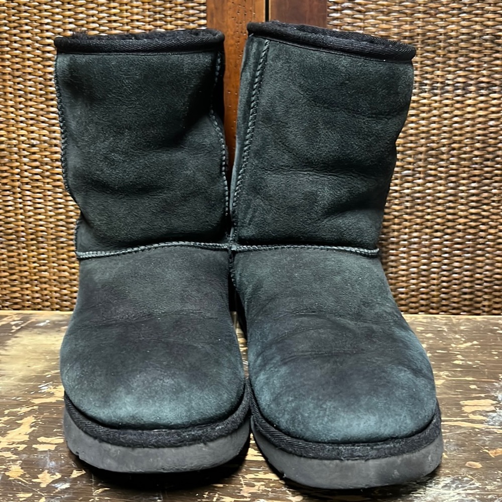 Ugg Boots Short Black Shearling Lined Winter Boots - image 2
